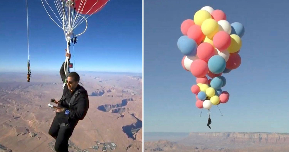 В воздухе поднимаются вверх газы. Дэвид Блейн на воздушных шарах. Улетел на воздушных шарах. Воздушный шар с людьми. Полёт на возлушных шариках.