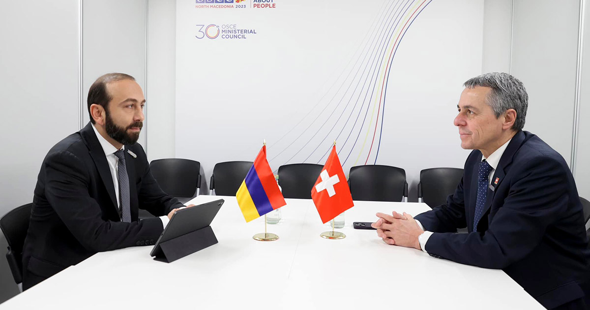 ՀՀ և Շվեյցարիայի ԱԳ ղեկավարները քննարկել են Հարավային Կովկասում անվտանգության իրավիճակին առնչվող հարցեր