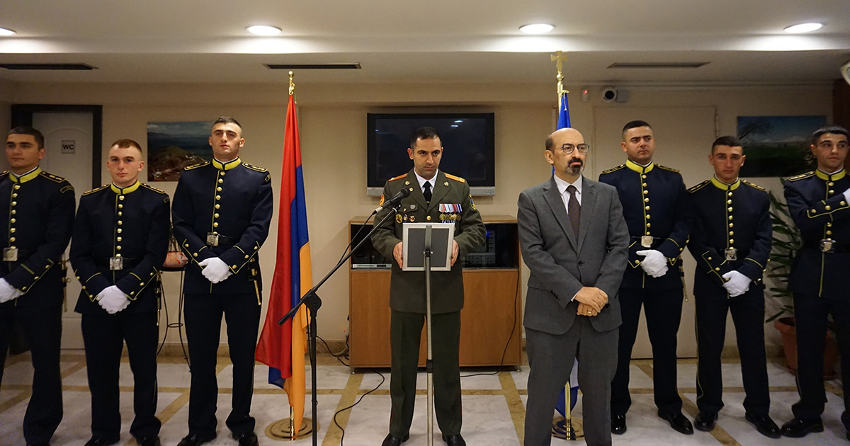 Հունաստանում Հայաստանի դեսպանությունում նշվել է ՀՀ ԶՈՒ կազմավորման 32-ամյակը