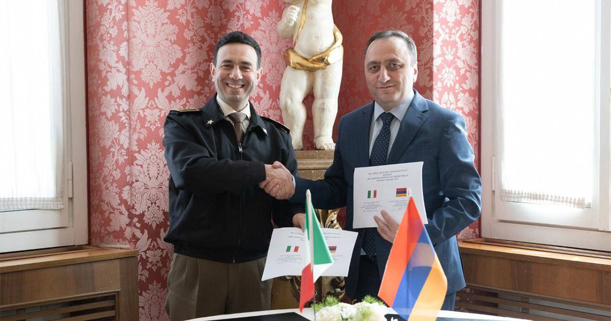 ՀՀ-Իտալիա ռազմական համագործակցության ծրագիր է ստորագրվել, պայմանավորվածություն է ձեռք բերվել